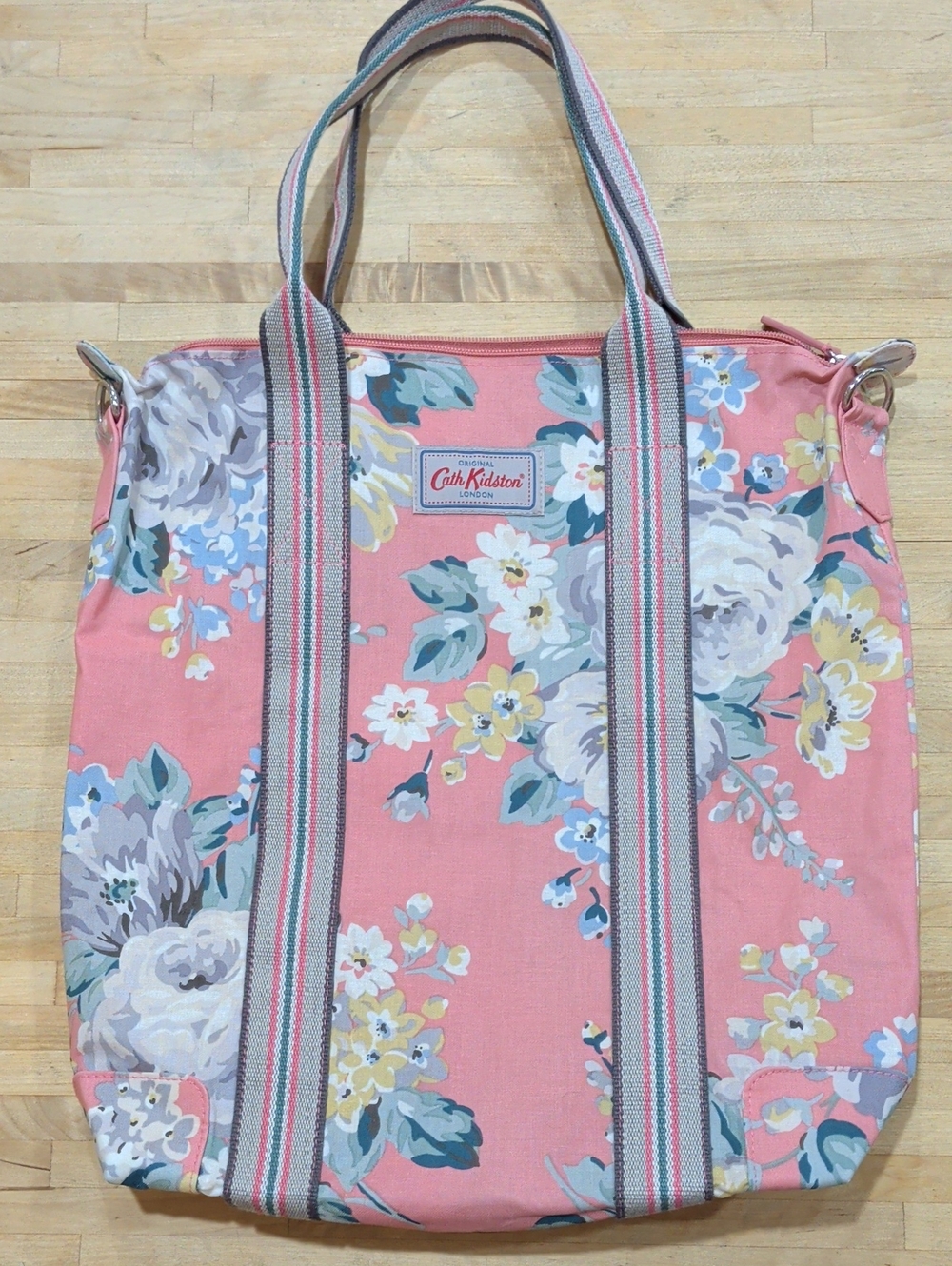 Cath Kidston Pink Floral Canvas Tote Bag